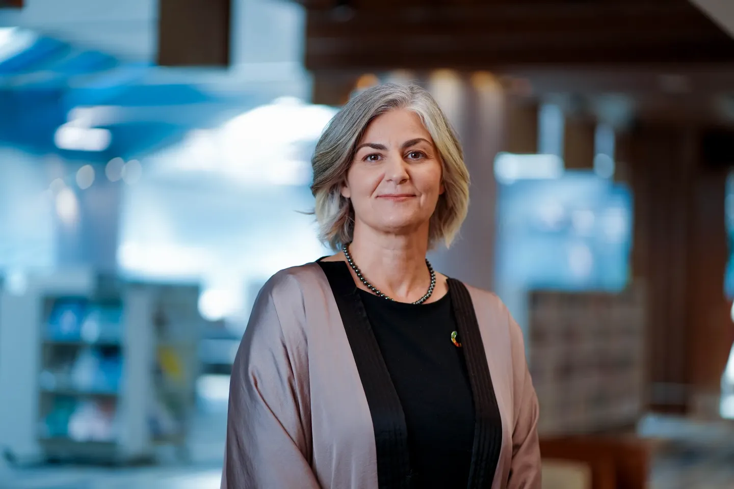 Dr Sonia Ben Jaafar looks at the camera