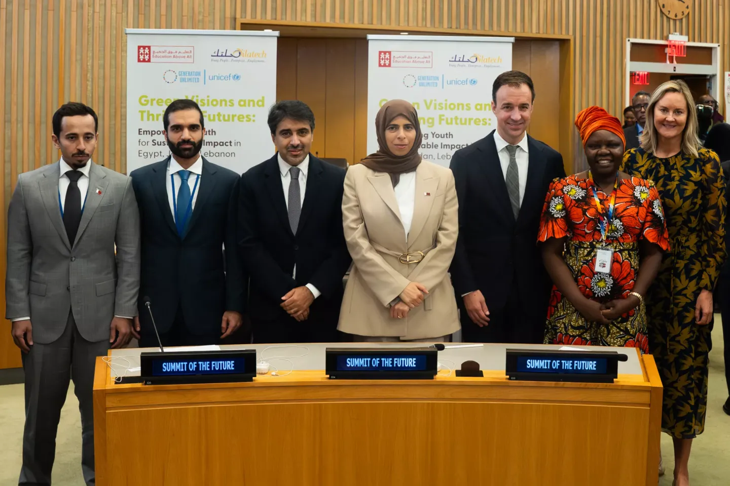Signing event for the Green Visions and Thriving Futures partnerships at a side event on Summit of the Future Action Days