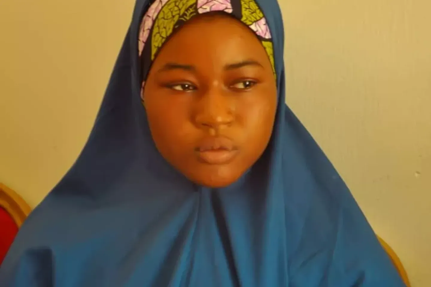 A young girl wearing a hijab 