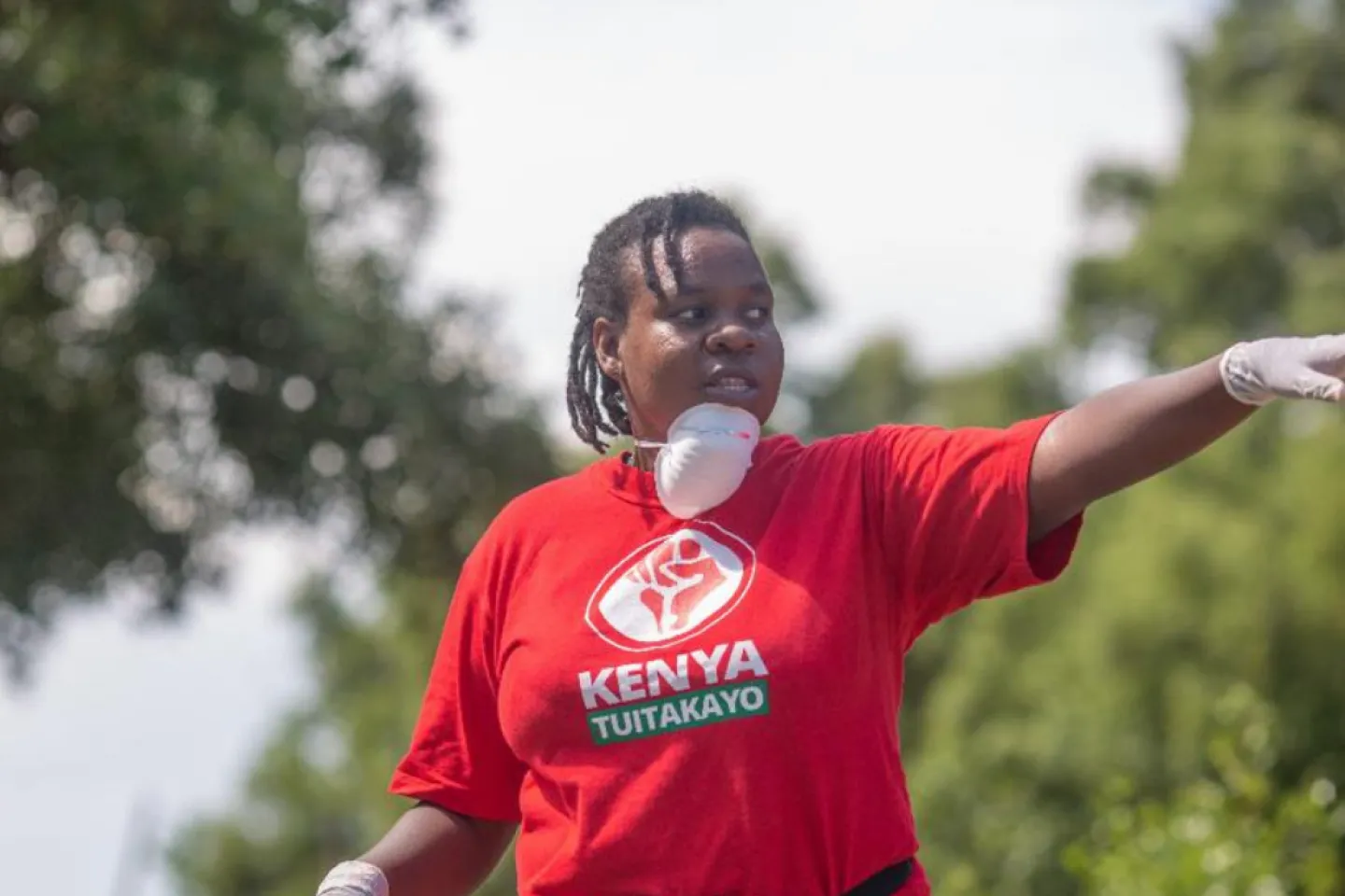 Wevyn Muganda during COVID-19 relief efforts