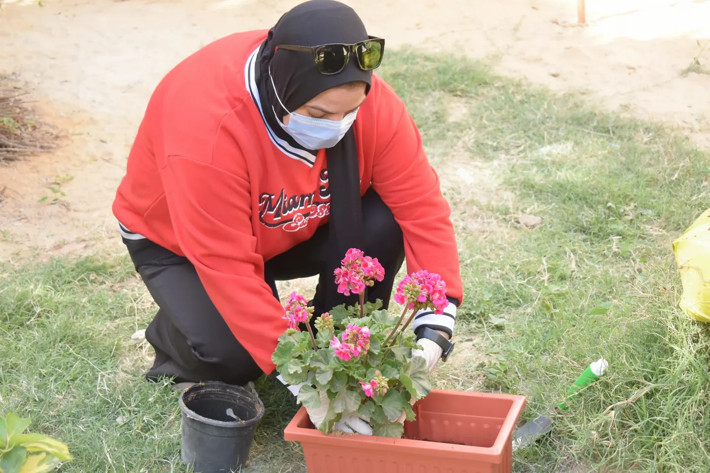 Enas Younis supports hands-on learning by guiding students through environmental activities, helping them connect knowledge with real-life action. Alexandria, Egypt.