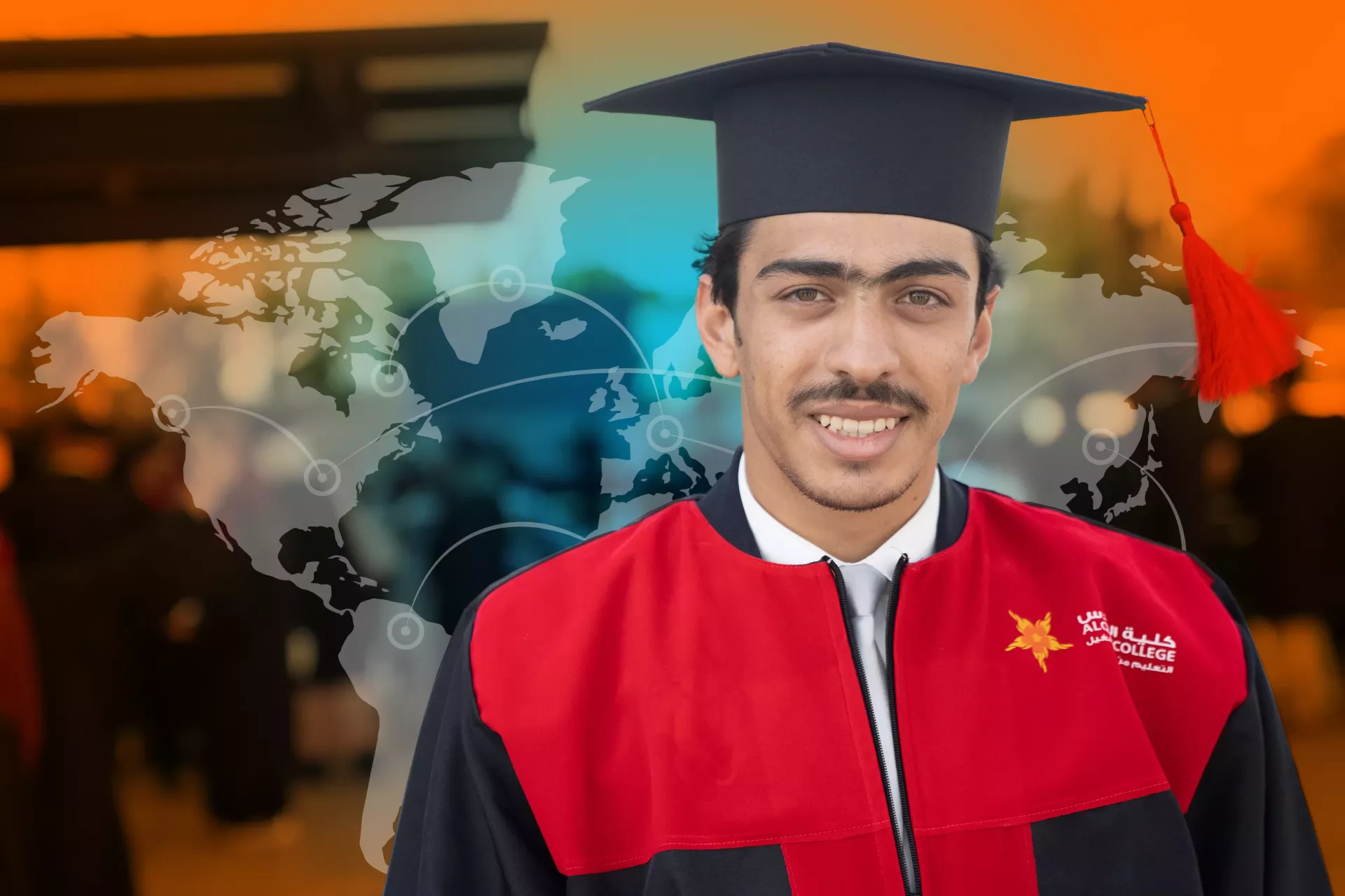 A young Syrian man graduates in Jordan.