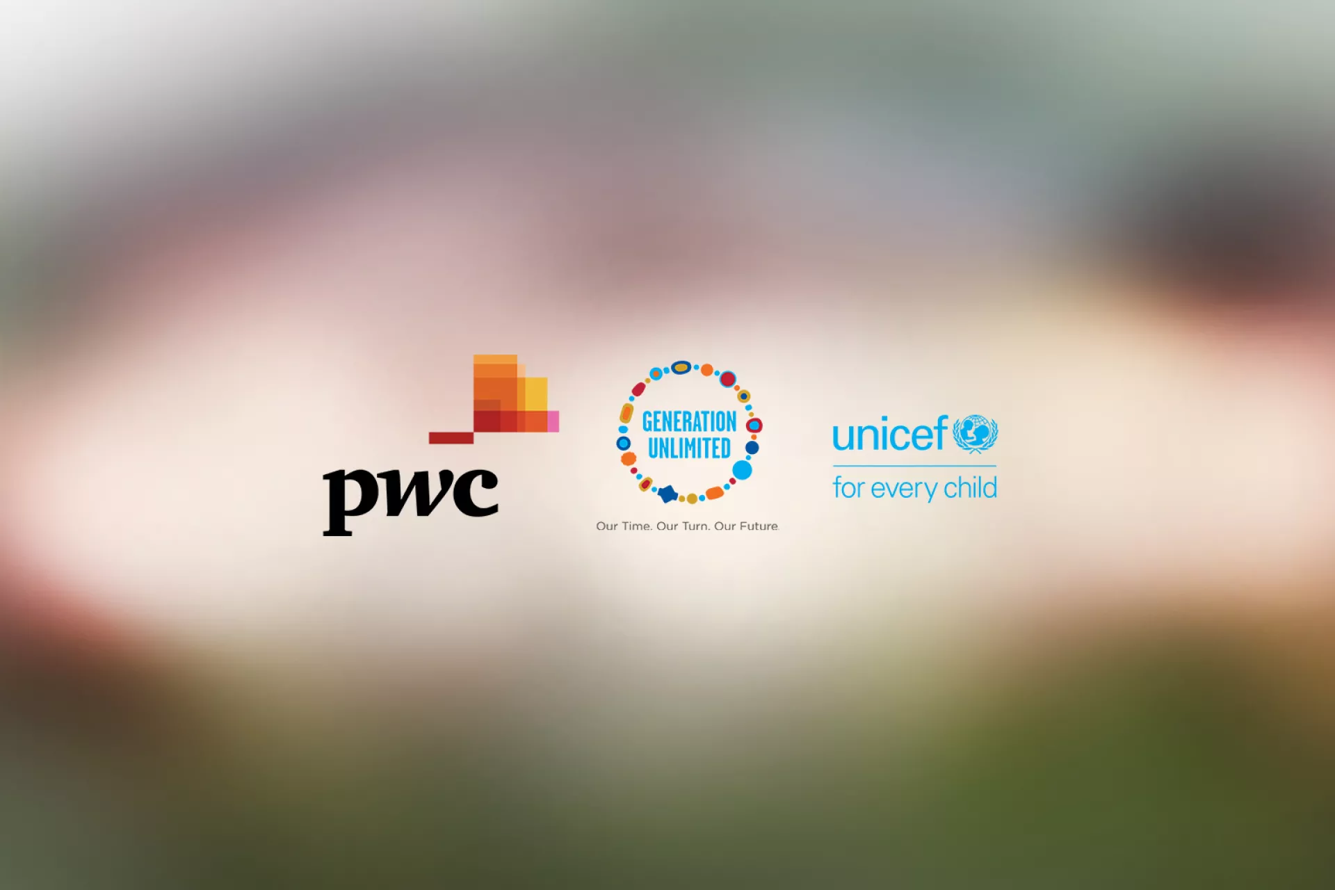 pwc, genU, and UNICEF logos