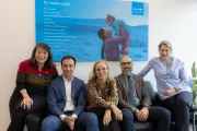 Kevin Frey, June Kunugi, Kitty van der Heijden, Naysan Sahba, and Carla Haddad Mardini at a UNICEF leadership event.
