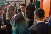 Bryan Youssef MD, Founder of EduBolt from Lebanon, listening attentivelty during a gathering.