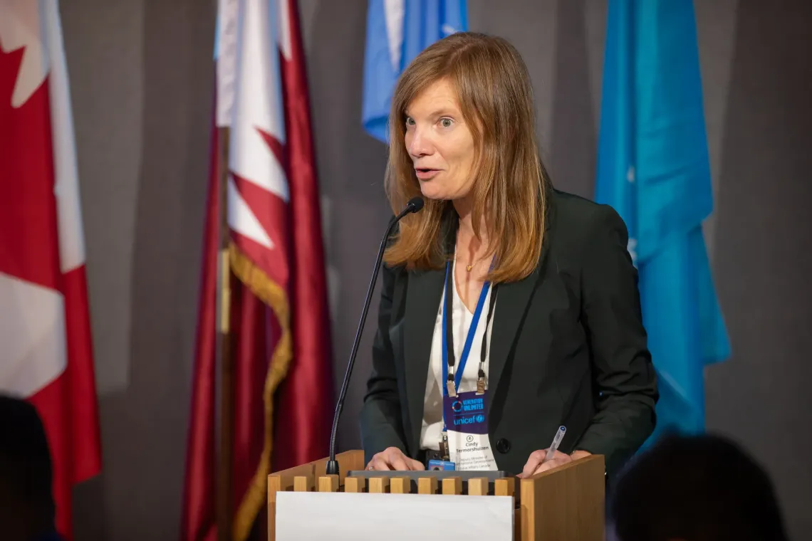Cindy Termorshuizen, Deputy Minister of International Development at Global Affairs Canada, during her address at the GLC meeting