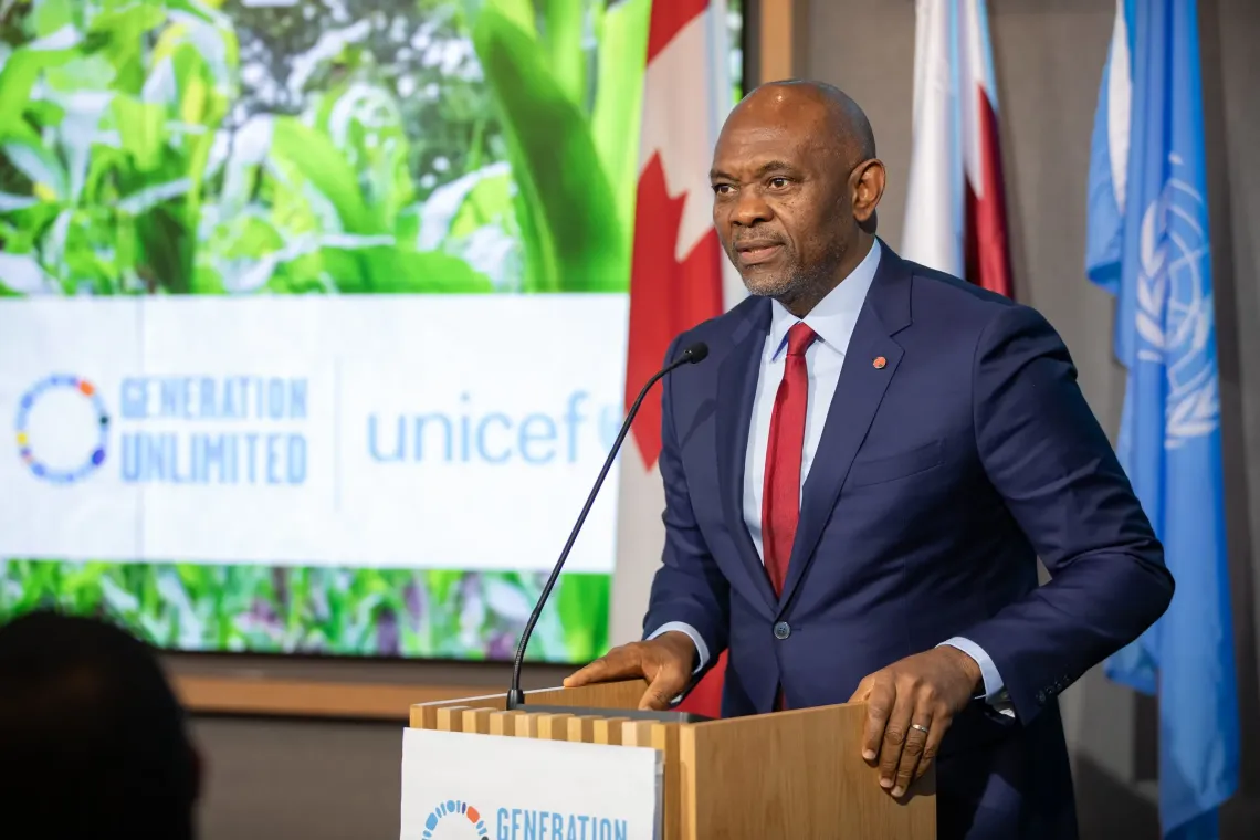 Photo of Tony Elumelu on Stage