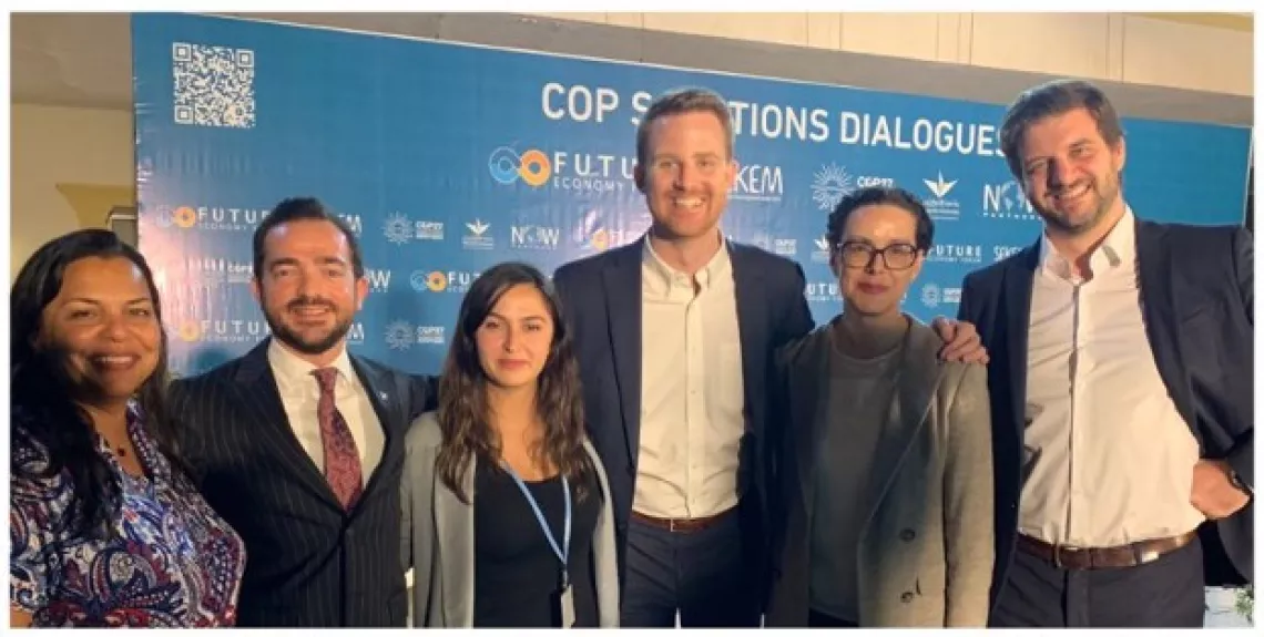 GenU team, together with our partners, Eugenio from Goodwall, Andrew Cuningham from Aga Khan, Wissam Kadi from SAP and Maja Groff from Climate Governance Commission 