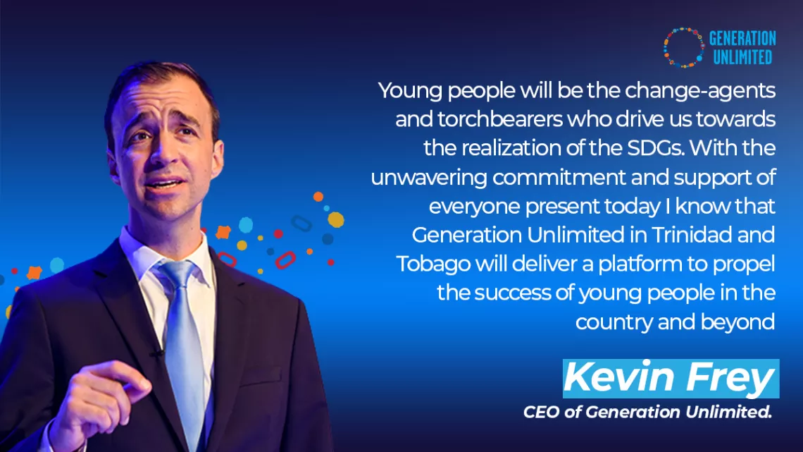 Quote card of Kevin Frey, CEO of Generation Unlimited.